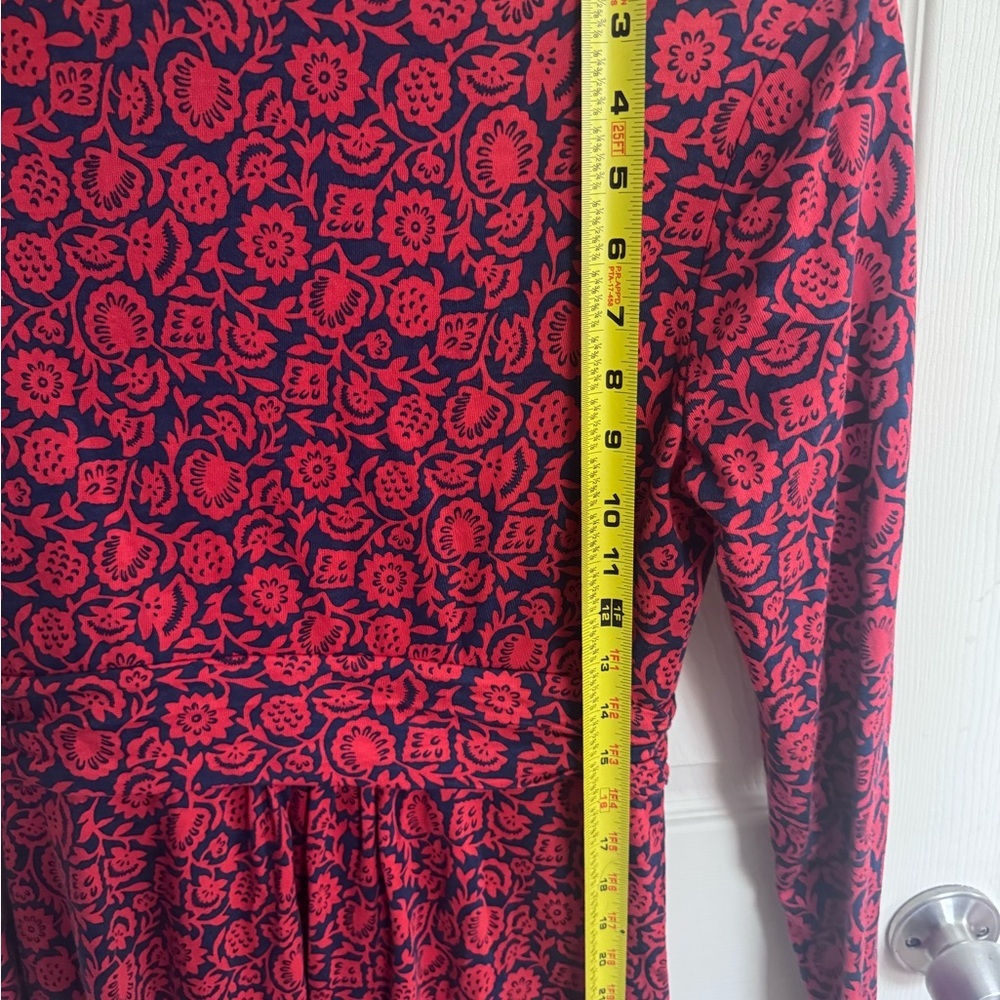 Boden Mabel Floral Dress 6R Long Red Blue - Picture 8 of 12